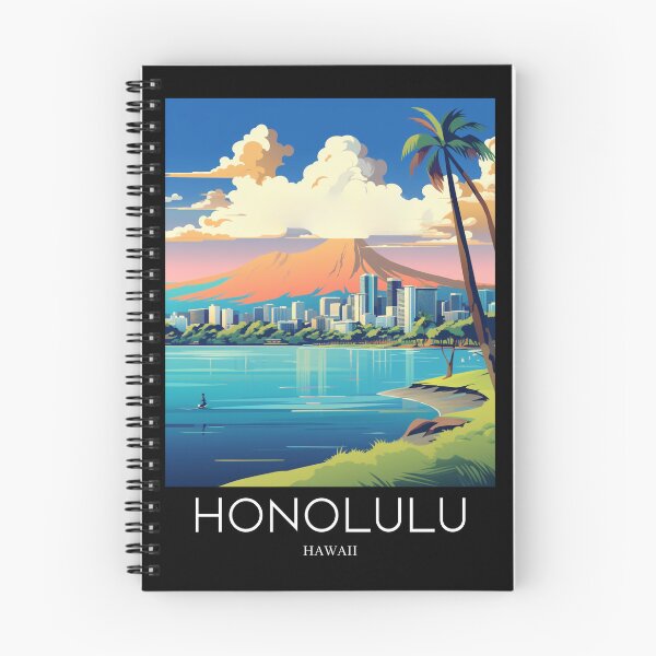 Item preview, A Pop Art Travel Print of Honolulu - Hawaii - US designed and sold by StudioRedKoala.
