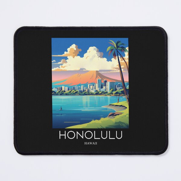 Item preview, A Pop Art Travel Print of Honolulu - Hawaii - US designed and sold by StudioRedKoala.