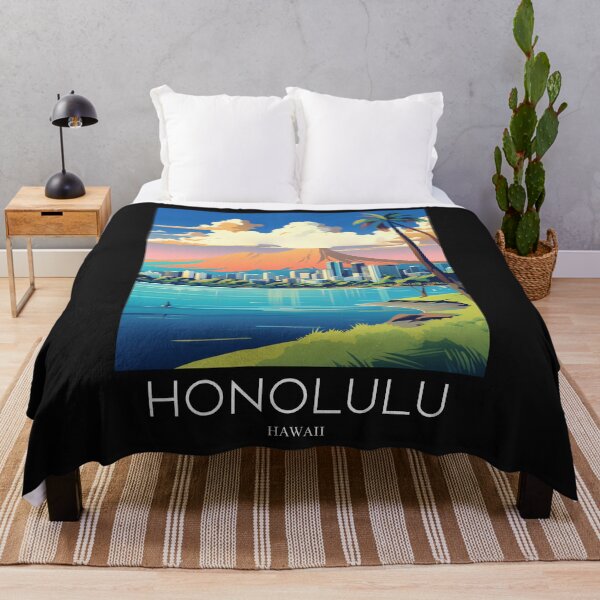 Item preview, A Pop Art Travel Print of Honolulu - Hawaii - US designed and sold by StudioRedKoala.