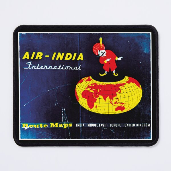 Item preview, Air India advertising from the 60s, retro airline advertising designed and sold by RoyalTarget.