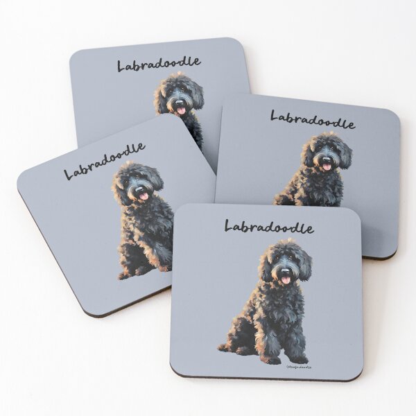 Item preview, Black Labradoodle Doodle Dog designed and sold by Happy Dog Doodles.