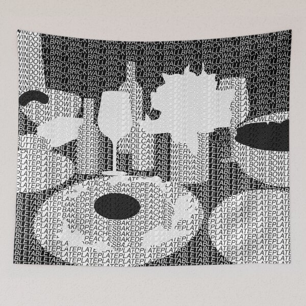 Item preview, Typographic Still Life With Flowers, Bowl, Cucumber and Burrata designed and sold by Funky Studio.