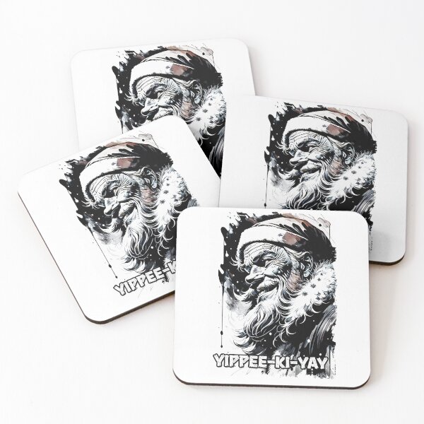 Item preview, Yippee Ki Yay Funny Christmas Quote Pop Culture Santa Claus Illustration designed and sold by Naumovski.
