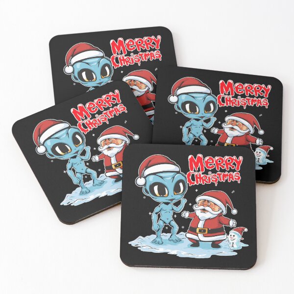 Item preview, Extraterrestrial Christmas Greetings - Alien and Santa Festive Tee designed and sold by FEBRICAST.