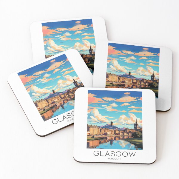 Item preview, A Pop Art Travel Print of Glasgow - Scotland designed and sold by StudioRedKoala.