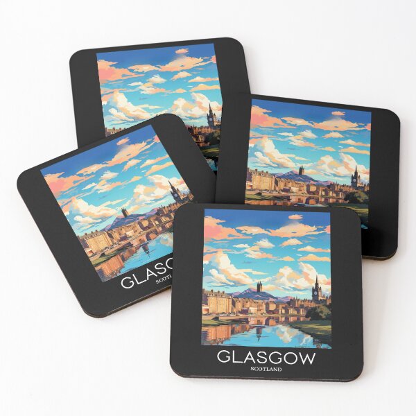 Item preview, A Pop Art Travel Print of Glasgow - Scotland designed and sold by StudioRedKoala.