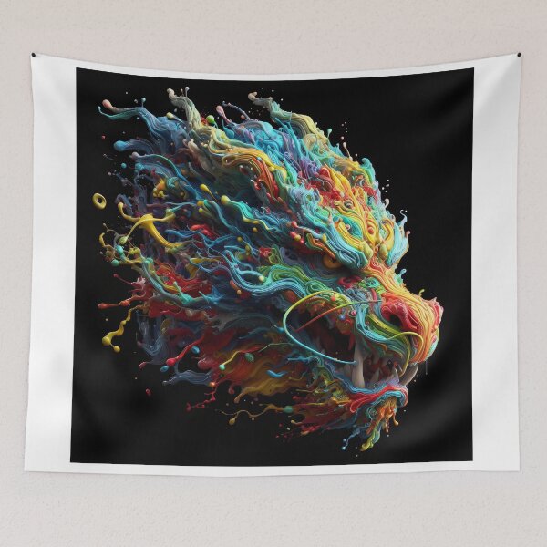 Item preview, Dragon Splatter Portrait designed and sold by fatbanana.