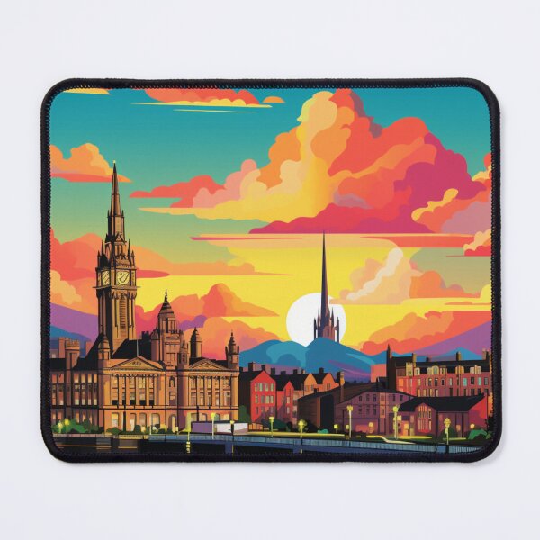 Item preview, A Pop Art Travel Print of Glasgow - Scotland designed and sold by StudioRedKoala.