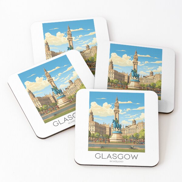 Item preview, A Pop Art Travel Print of Glasgow - Scotland designed and sold by StudioRedKoala.