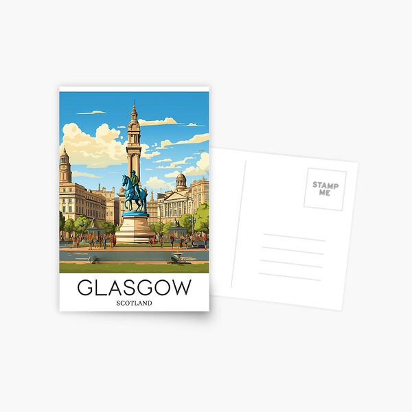 Item preview, A Pop Art Travel Print of Glasgow - Scotland designed and sold by StudioRedKoala.