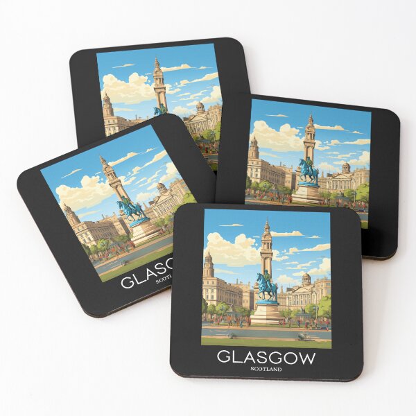 Item preview, A Pop Art Travel Print of Glasgow - Scotland designed and sold by StudioRedKoala.
