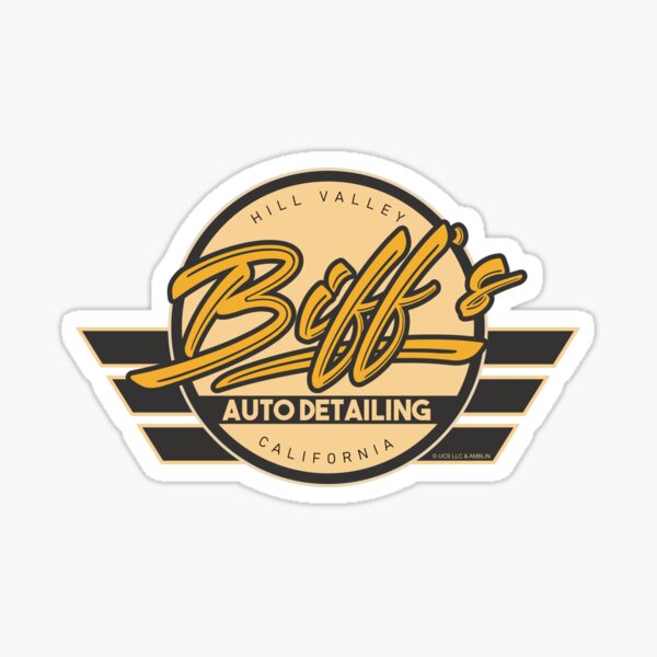 Item preview, Biff's Auto Detailing in Yellow. Back To The Future Movie designed and sold by PrintStopStudio.