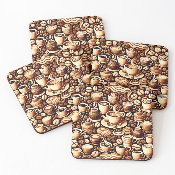 Item preview, Cafe Wall Coffee Pattern designed and sold by NeatSplash.