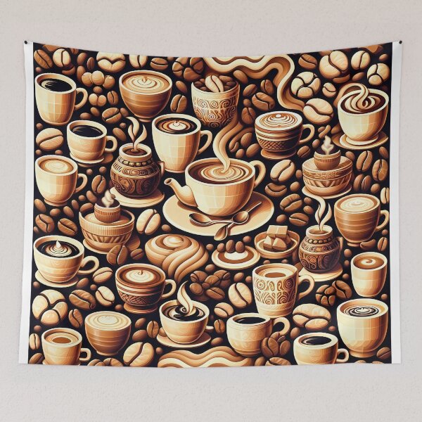 Item preview, Cafe Wall Coffee Pattern designed and sold by NeatSplash.
