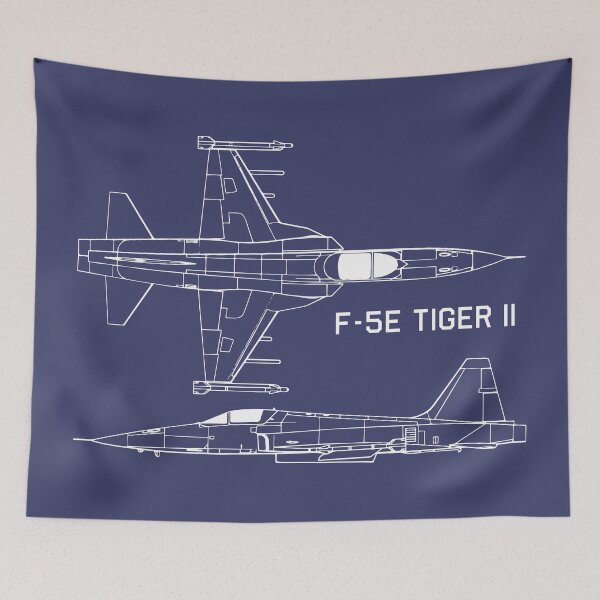 Item preview, F-5E Tiger II Fighter Jet Plane Blueprint Diagrams designed and sold by MilitaryMart.