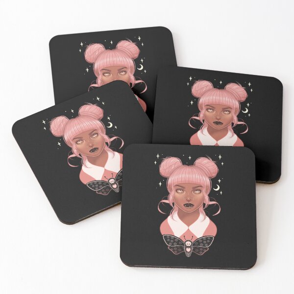 Item preview, Vampire Girl with Deaths Head Moth // Pastel Goth Vampire Girl designed and sold by Wendy-Stephens.