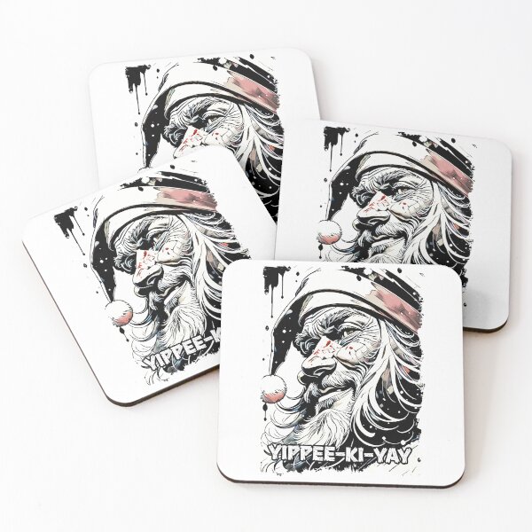 Item preview, Yippee Ki Yay Funny Xmas Quote Pop Culture Santa Claus Illustration designed and sold by Naumovski.