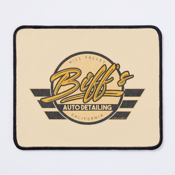 Item preview, Biff's Auto Detailing in Distressed Yellow. Back To The Future Movie designed and sold by PrintStopStudio.
