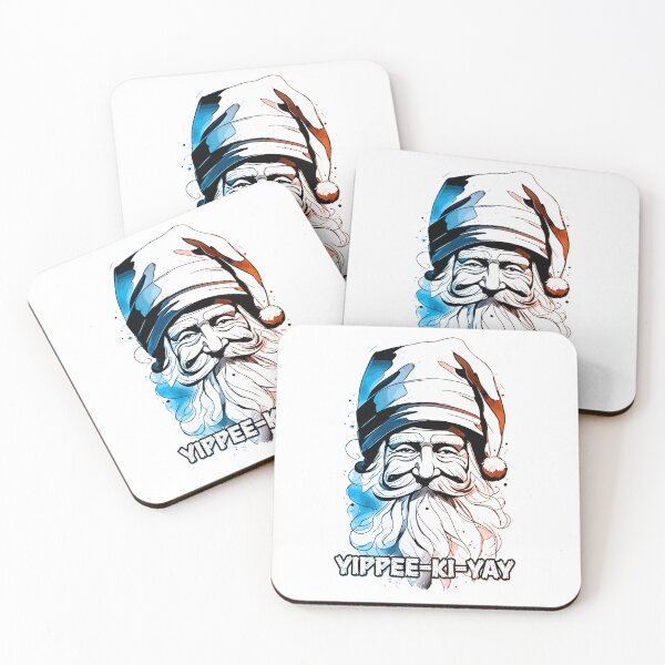 Item preview, Yippee Ki Yay Funny Xmas Quotes Pop Culture Santa Claus Illustration designed and sold by Naumovski.