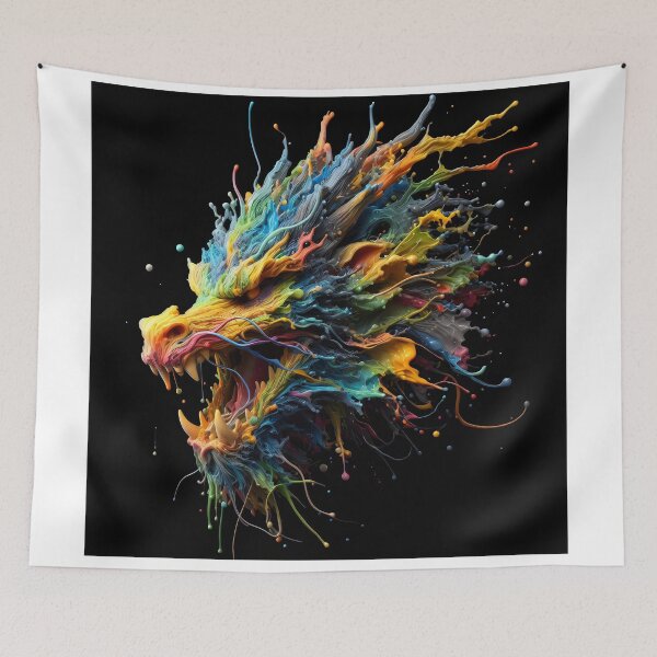 Item preview, Dragon Splatter Portrait designed and sold by fatbanana.