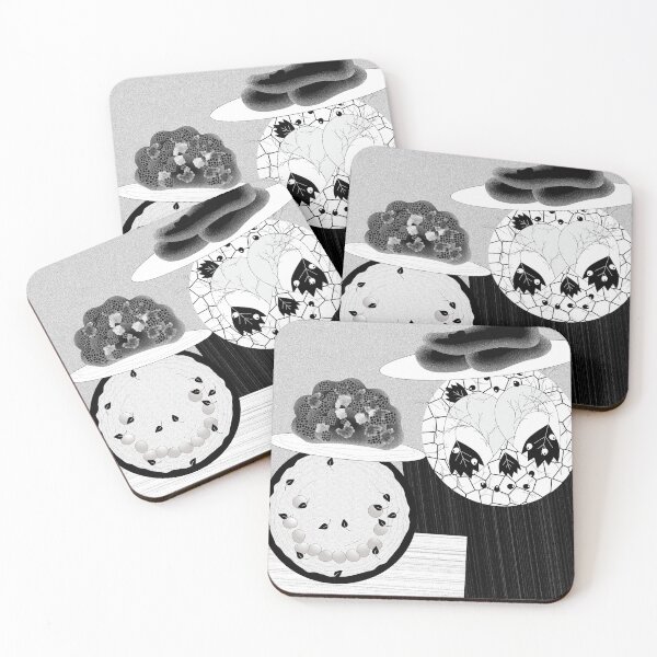 Item preview, Black and White Still Life With Mr. and Mrs. Dinner designed and sold by Funky Studio.