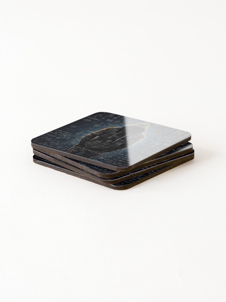 Thumbnail 4 of 5, Coasters (Set of 4), Hackerman designed and sold by letsgetinspired.