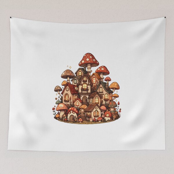 Item preview, Enchanting Toadstool Hamlet  designed and sold by UmbrellaStudio1.