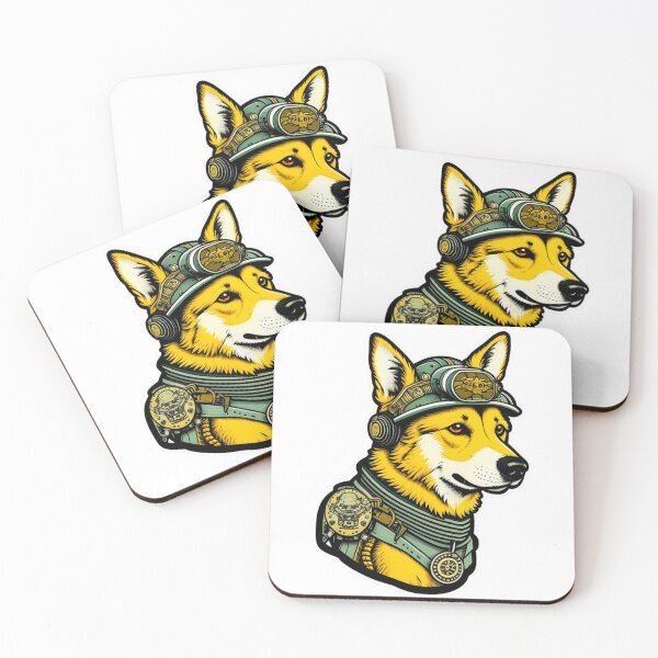 Item preview, The rococopunk chinook dog sticker designed and sold by spoo-art.