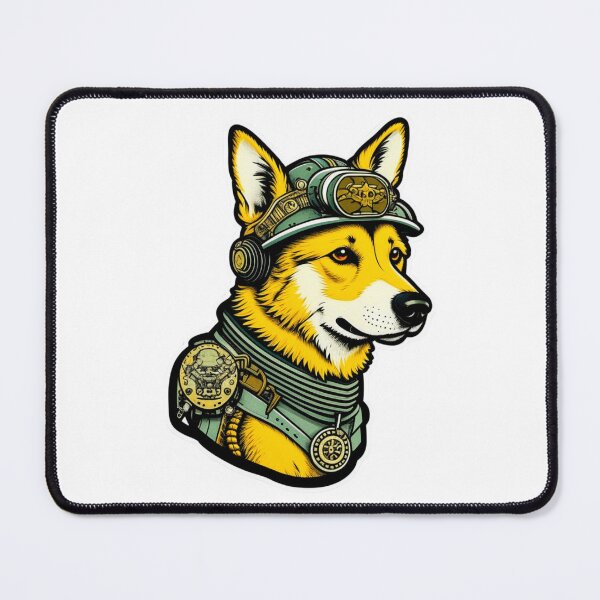Item preview, The rococopunk chinook dog sticker designed and sold by spoo-art.