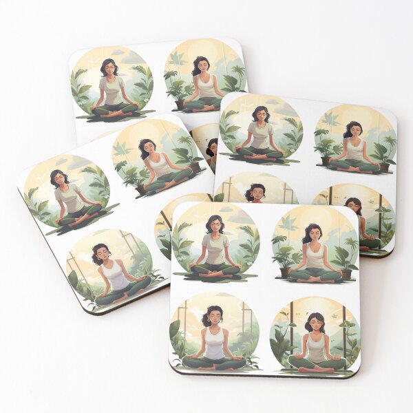 Item preview, Yoga and meditation vibes - girl designed and sold by vicobu.