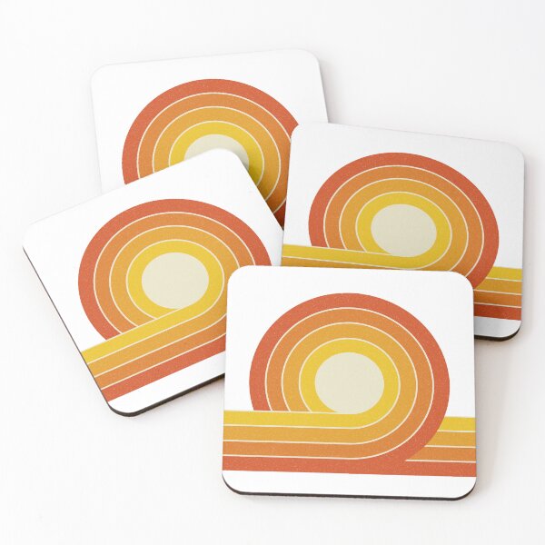 Item preview, Yellow and orange retro style circles and lines designed and sold by BattaAnastasia.