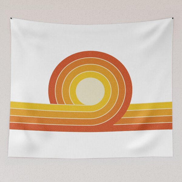Item preview, Yellow and orange retro style circles and lines designed and sold by BattaAnastasia.