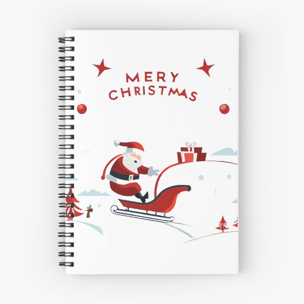 Aperçu de l'œuvre Joie festive : Carte de Noël Père Noël et rennes créée et vendue par FOCorps.
