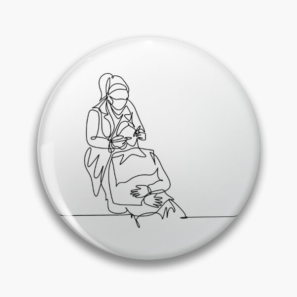 Item preview, Dentist working - Dental line art designed and sold by guaka-molly.