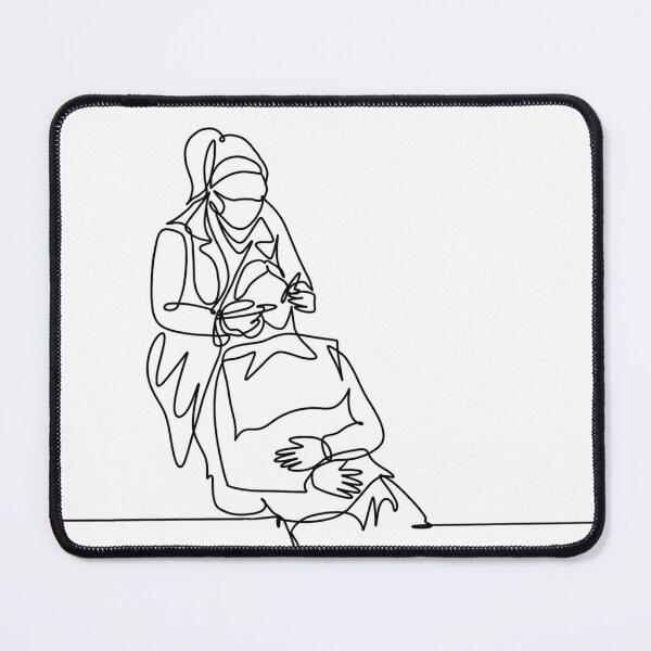 Item preview, Dentist working - Dental line art designed and sold by guaka-molly.