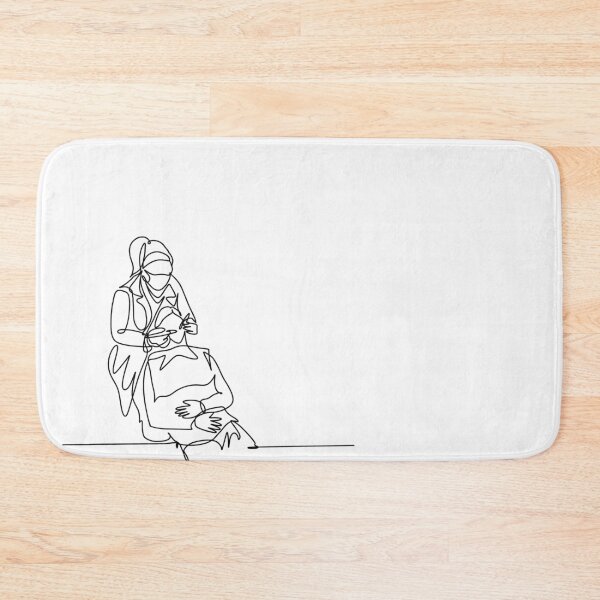 Item preview, Dentist working - Dental line art designed and sold by guaka-molly.