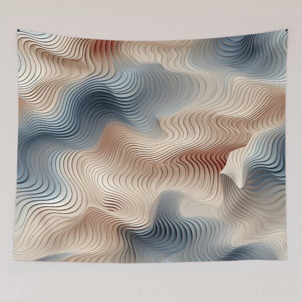 Item preview, Ethereal Layered Waves Abstract designed and sold by VectorPlace.