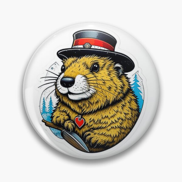 Item preview, The rococopunk Canadian Beaver sticker designed and sold by spoo-art.