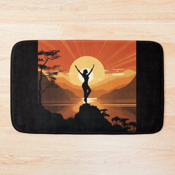 Item preview, Sunset yoga girl yoga pose designed and sold by vicobu.