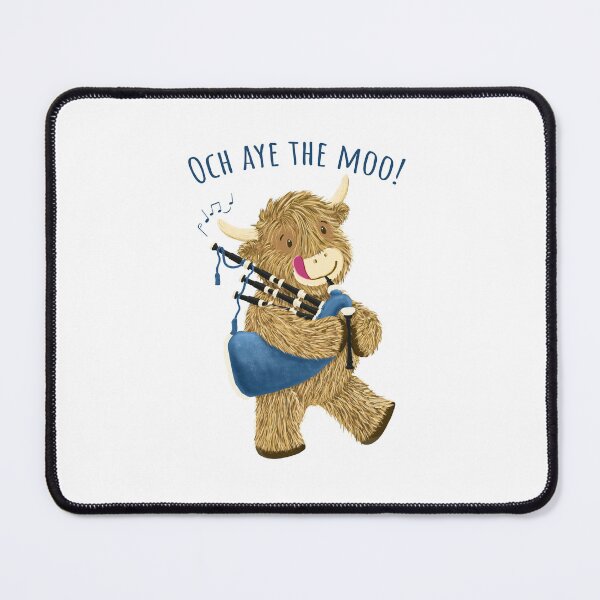 Item preview, Wee Hamish Scottish Highland Cow And Bagpipes Says Och Aye The Moo! designed and sold by brodyquixote.