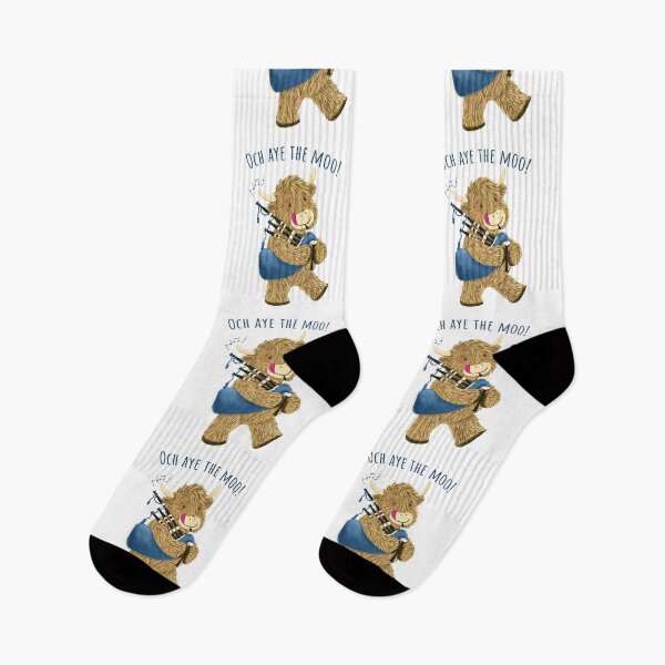 Item preview, Wee Hamish Scottish Highland Cow And Bagpipes Says Och Aye The Moo! designed and sold by brodyquixote.
