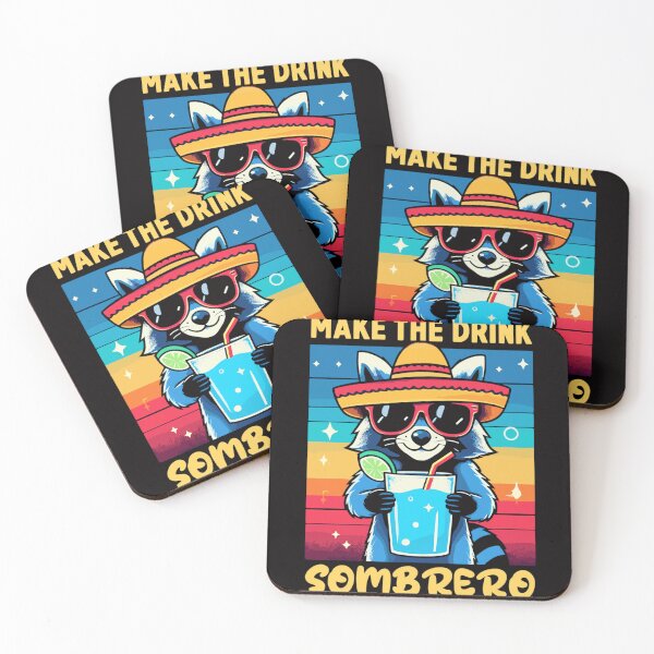Item preview, Make drink,sombrero,raccoon designed and sold by gittuska11.
