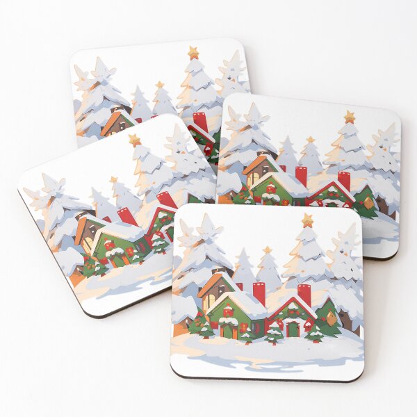 Item preview, christmas houses and forest designed and sold by CerresVictoria.