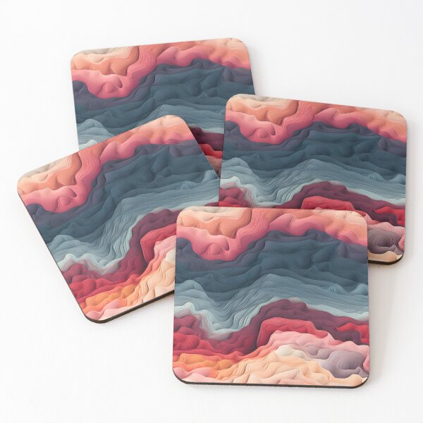 Item preview, Crimson Crest Wave Abstract designed and sold by VectorPlace.