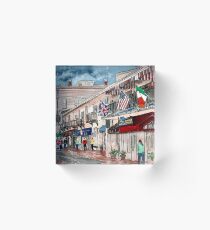 Savannah River Street painting Acrylic Block