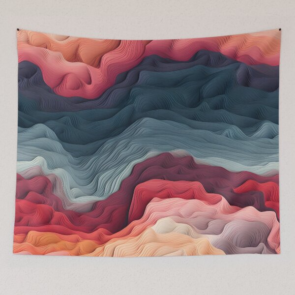 Item preview, Crimson Crest Wave Abstract designed and sold by VectorPlace.