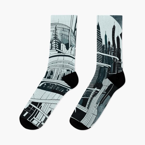 Item preview, Monochrome Metropolis: A Glimpse Forward designed and sold by blackink-design.
