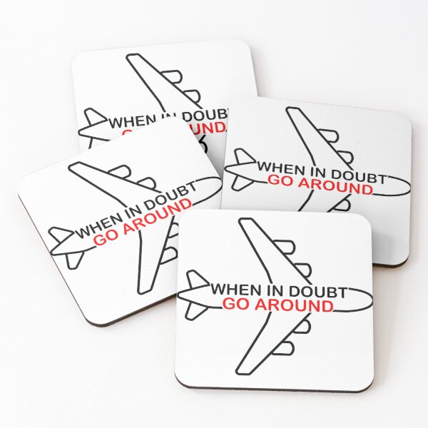 Item preview, aviation enthusiasts, pilot, av geek safety slogan to prevent emergencies and crashes - when in doubt go around  designed and sold by LewaTahami.