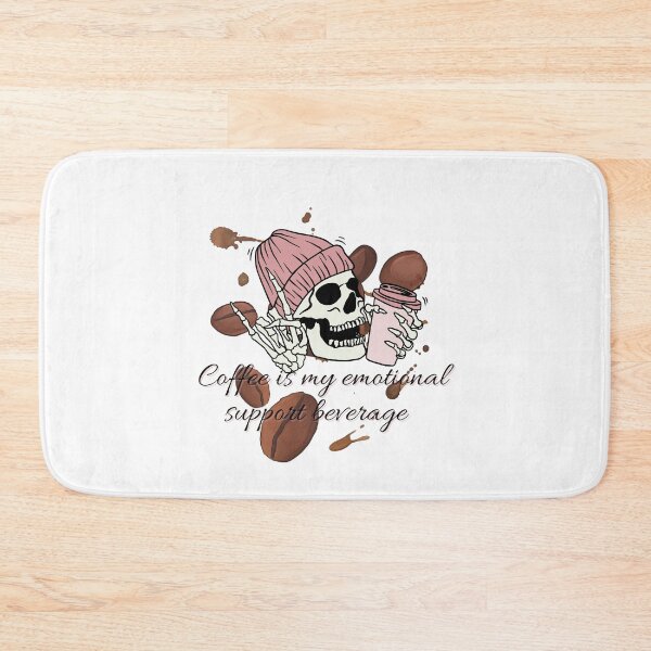 Item preview, Coffee is my emotional support beverage, skull coffee cup  designed and sold by Special-Art1.