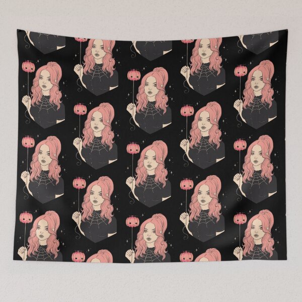 Item preview, Girl with Pumpkin Balloon 02 // Retro Pinup Girl designed and sold by Wendy-Stephens.
